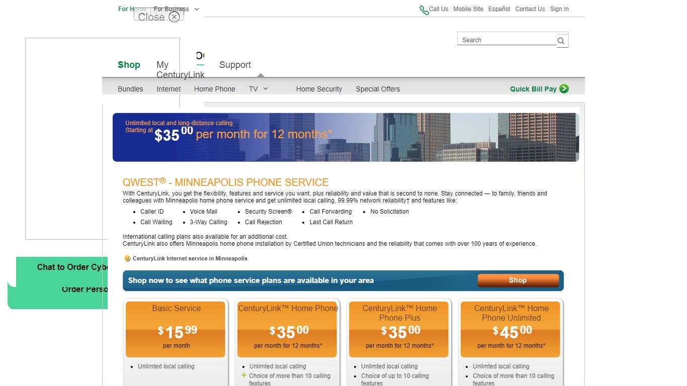 CenturyLink™ | Minneapolis Home Phone Service